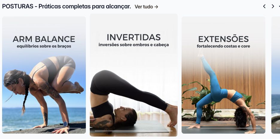 Práticas de Arm Balance, Invertidas e Extensões na biblioteca